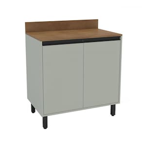Balcão de Cozinha 80 Cm Koya 2 Portas Verde Oliva - Politorno