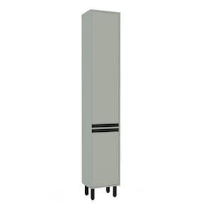 Paneleiro 36,8 Cm Koya 2 Portas 2 Prateleiras Verde Oliva - Politorno