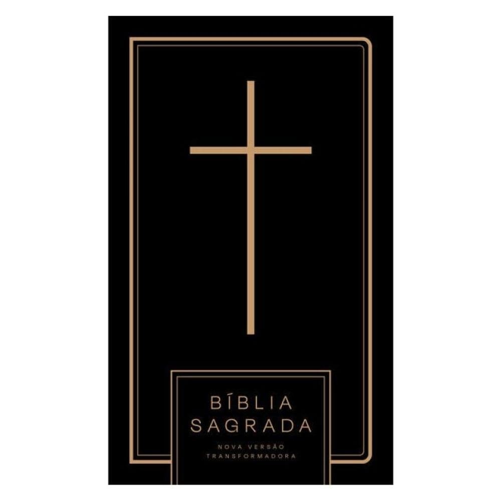Bíblia Nvt Cruz All Black - Letra Normal