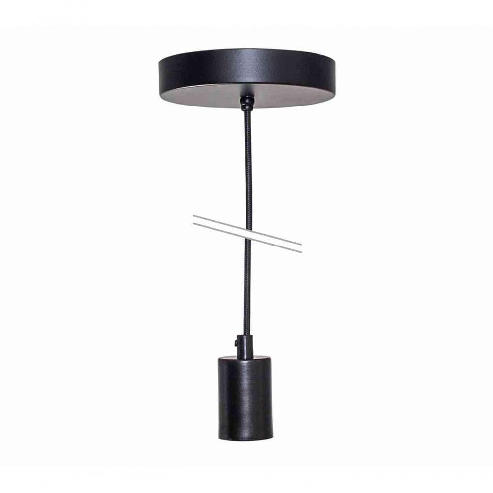 Pendente Metallum Preto 1xe27 - G-light