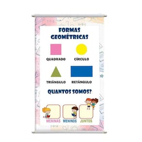Banner Didático Escolar Formas Geométricas 120X65Cm