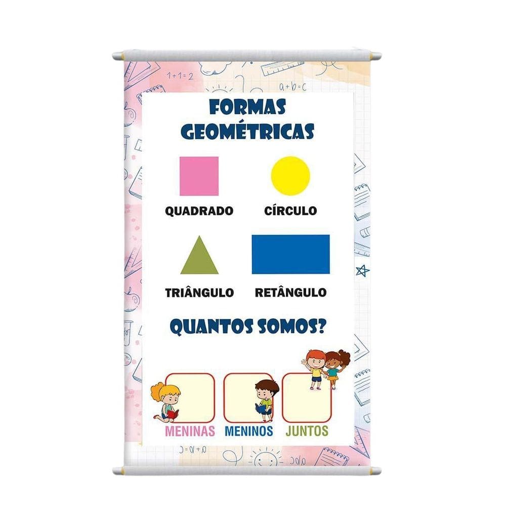 Banner Didático Escolar Formas Geométricas 80X50Cm