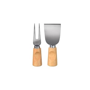 Kit Garfo E Espátula Inox Para Queijos Utensílios Cozinha