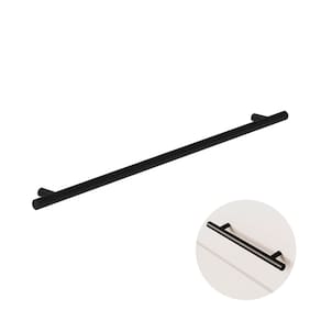 Puxador Dísia 352 Mm Haste Redondo Inox Preto