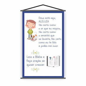 Banner Religioso Leia A Bíblia E Cresça Oração 120X65Cm