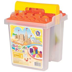 Balde de Praia Castelo Mercotoys com Moldes e Acessórios
