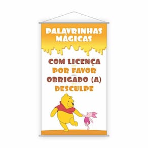 Banner Palavrinhas Mágicas Escolar Pedagógico 120X65Cm