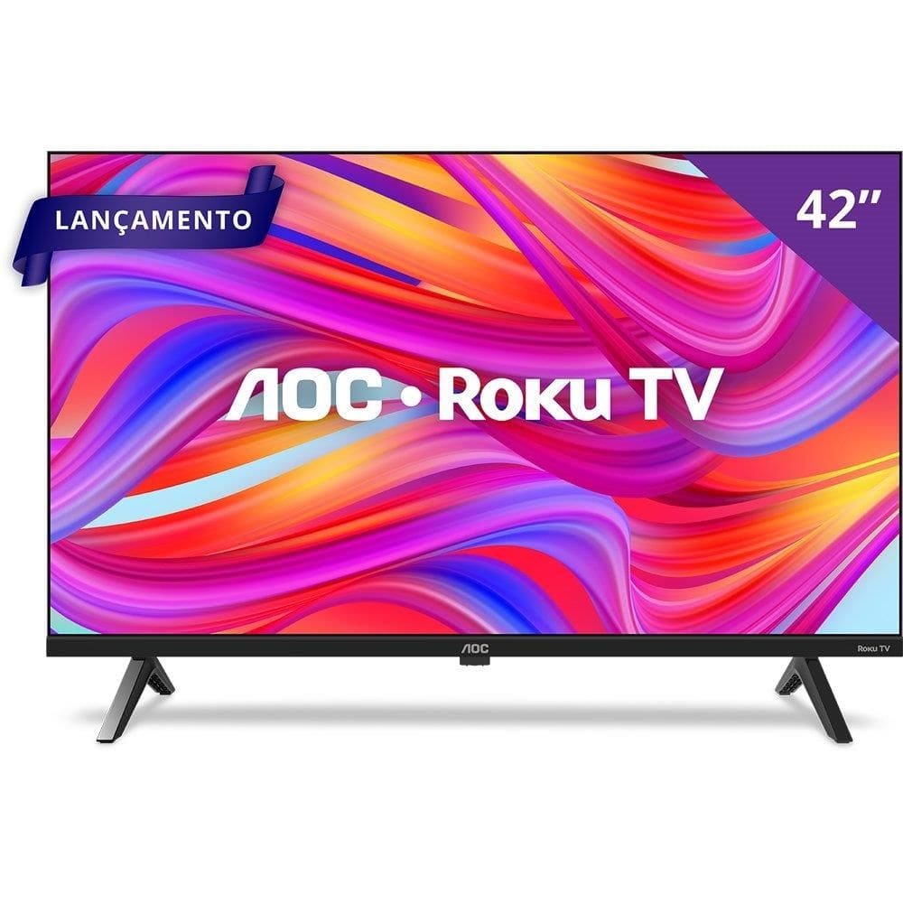Smart LCD LED TV 42" AOC 42S5045/78G Full HD| Wi-Fi, com 1 USB, 3 HDMI, 60Hz