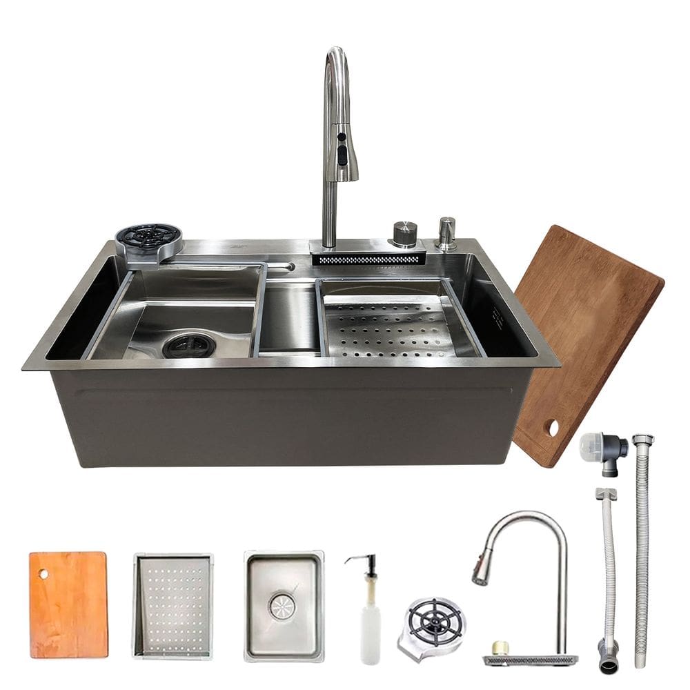 Cuba Gourmet Inox 304 com Escorredor e Tábua de Corte Inclusos