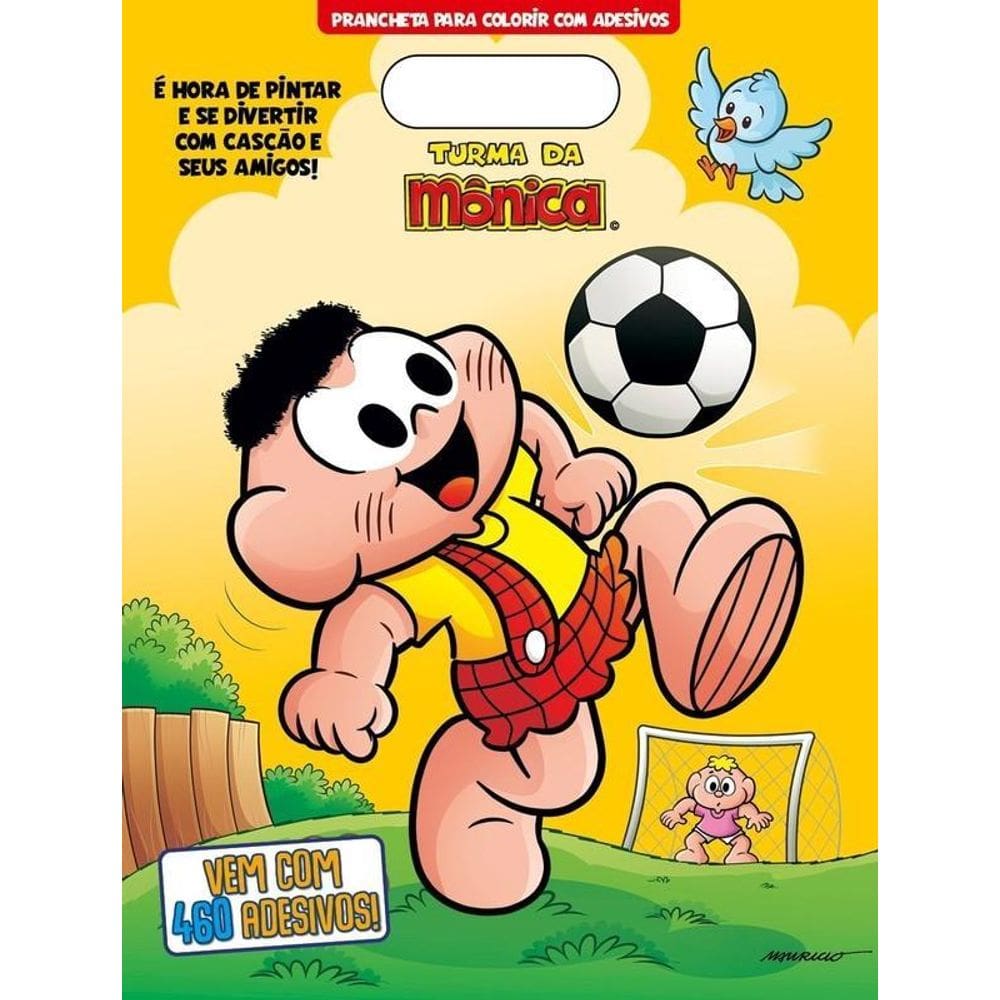 Livro Prancheta Com Adesivos Da Turma Da Mônica - Cascão