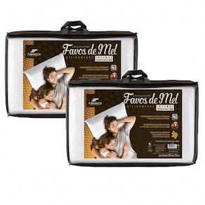 Kit 2 Travesseiro Favos Intense 50x70cm Fibrasca