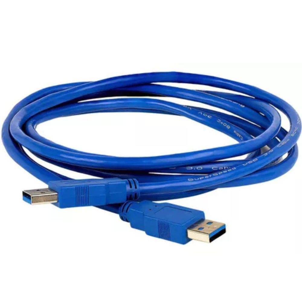 Cabo Usb 3.0 A Macho X Usb A Macho 5M Azul - Kit 03 Cabos