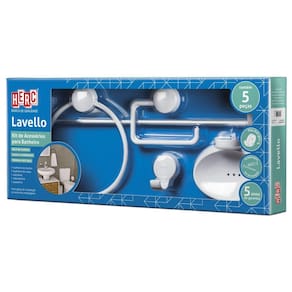 Kit Acessórios Banheiro 5 Peças Tivoli Branco/Cromado 5041
