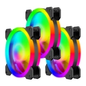 Kit 3 Coolers Fan Gabinete Led Rgb 120Mm T-Dagger T-Tgf513