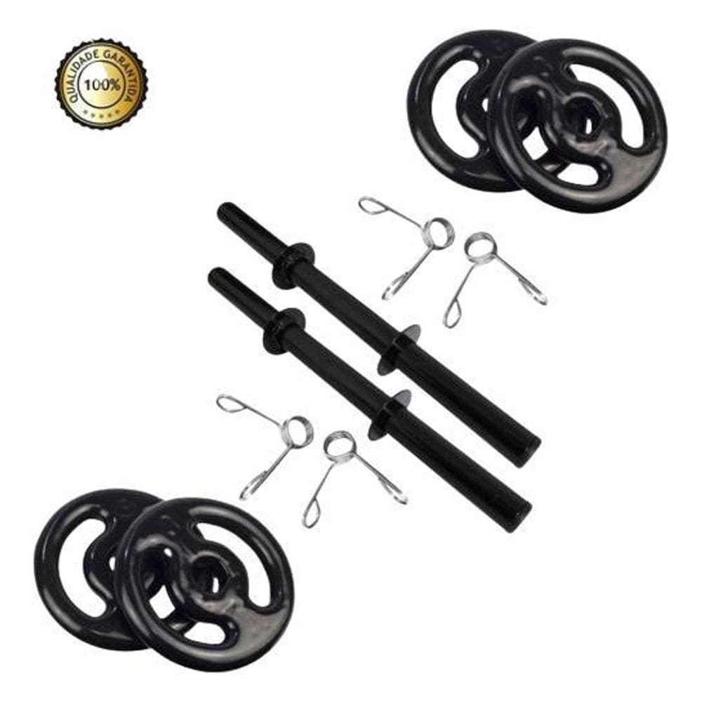 Barra 40 cm Musculação c/ 16 kg Anilhas