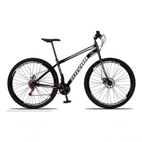 Bicicleta Bike Aço 21 Marchas Velocidades Aro 29 Preto E Cinza
