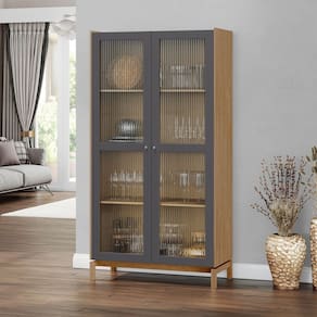 Cristaleira 1,90cm 2 Portas Barcelona Tauari/Concret
