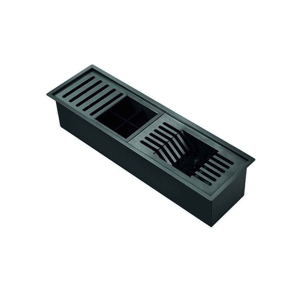 Canal Linha Dry Organizador Umido Mais Acessórios porta Talheres/pratos e Objetos 62,7x190x150 Preto