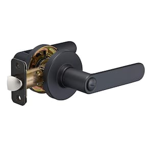 Alavanca de porta Amazon Basics Contemporary Reno com fechadura preta fosca