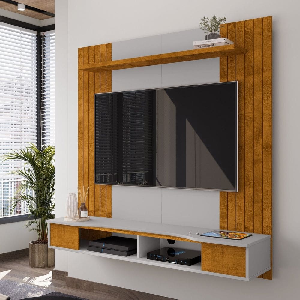 Painel para Tv até 55 Polegadas Ipanema Marrom/Cinza