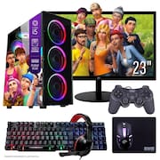 Computador PC Gamer Completo TOB Intel Core i5 SSD 240GB 8GB Teclado Mouse Mouse Pad e Headset Gamer Joystick Monitor 23" Windows 10 Pro Trial