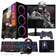 Computador PC Gamer Completo TOB Intel Core i5 SSD 480GB 16GB Teclado Mouse Mouse Pad e Headset Gamer Joystick Monitor 19" Windows 10 Pro Trial