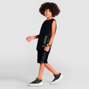 Bermuda infantil menino em malha dry sport Brandili active