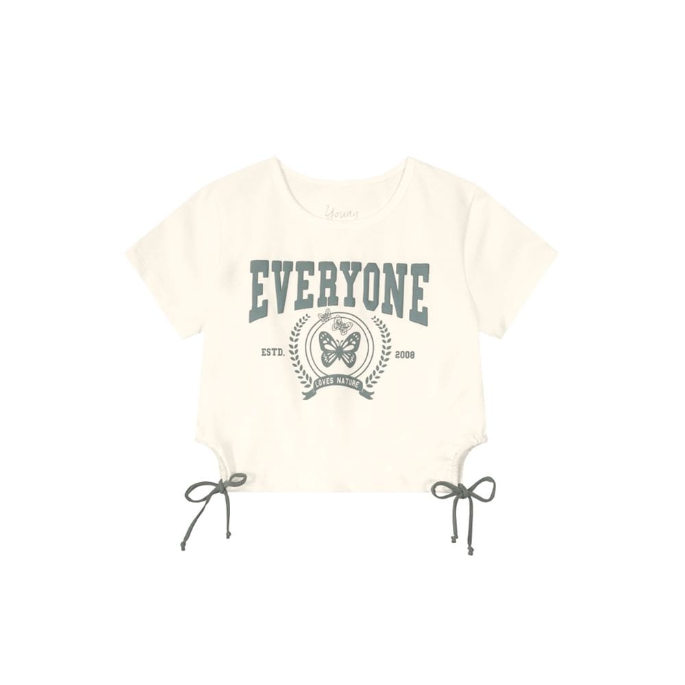 Blusa cropped em cotton infantil menina Young Class