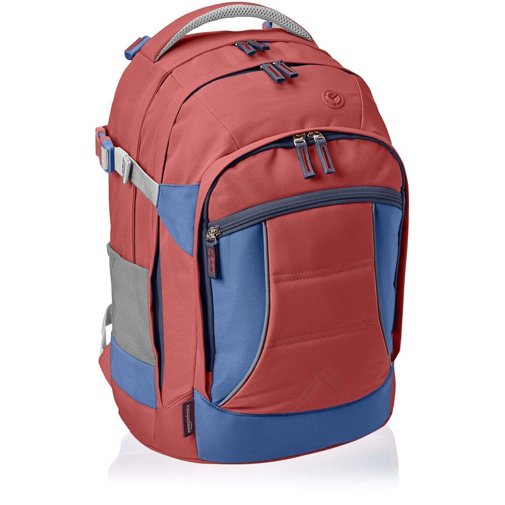 Mochila Amazon Basics Ergonômica Marrom Resistente à Água
