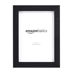 Porta-retratos para fotos Amazon Basics retangular 5x7 preto