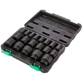 Conjunto de soquetes Amazon Basics, unidade de 19 peças de 1/2 polegada e 6 pontos