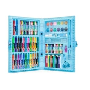 Estojo Maleta Pintura 86 Peças Infantil E Canetinhas Giz Ros