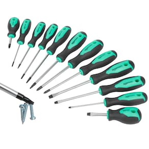 Conjunto de chaves de fenda Amazon Basics Magnetic de 12 peças turquesa