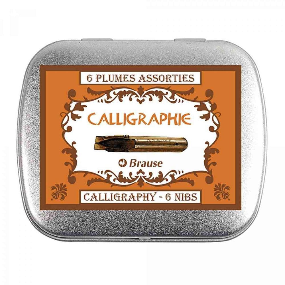 Estojo Com 6 Penas Brause Para Caligrafia Calligraphie