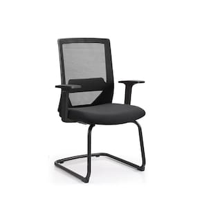 Cadeira Escritório Interlocutor Office Chicago Fixa Tela Mesh Preto