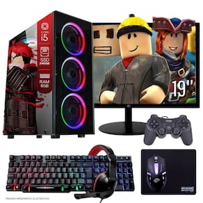 Computador PC Gamer Completo TOB Intel Core i5 SSD 240GB 8GB Teclado Mouse Mouse Pad e Headset Gamer Joystick Monitor 19" Windows 10 Pro Trial