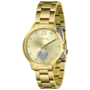Relógio Lince Feminino Ref: Lrg4808L40 Cskx Coração Dourado
