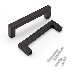 A gaveta puxa KNOBWELL em aço inoxidável preto de 102 mm, pacote 25