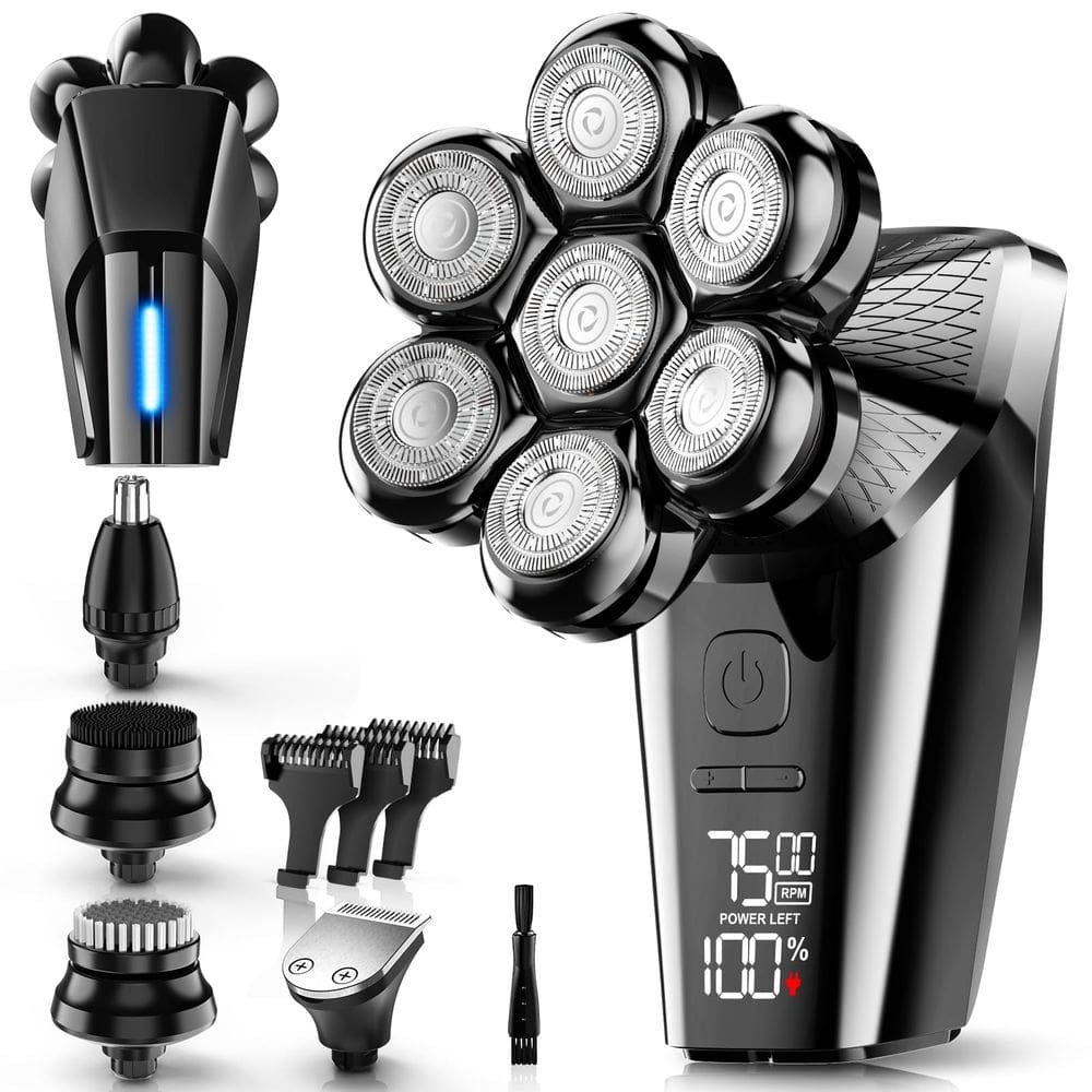 Barbeador elétrico Hexus Head Barbeadores para homens carecas à prova d`água