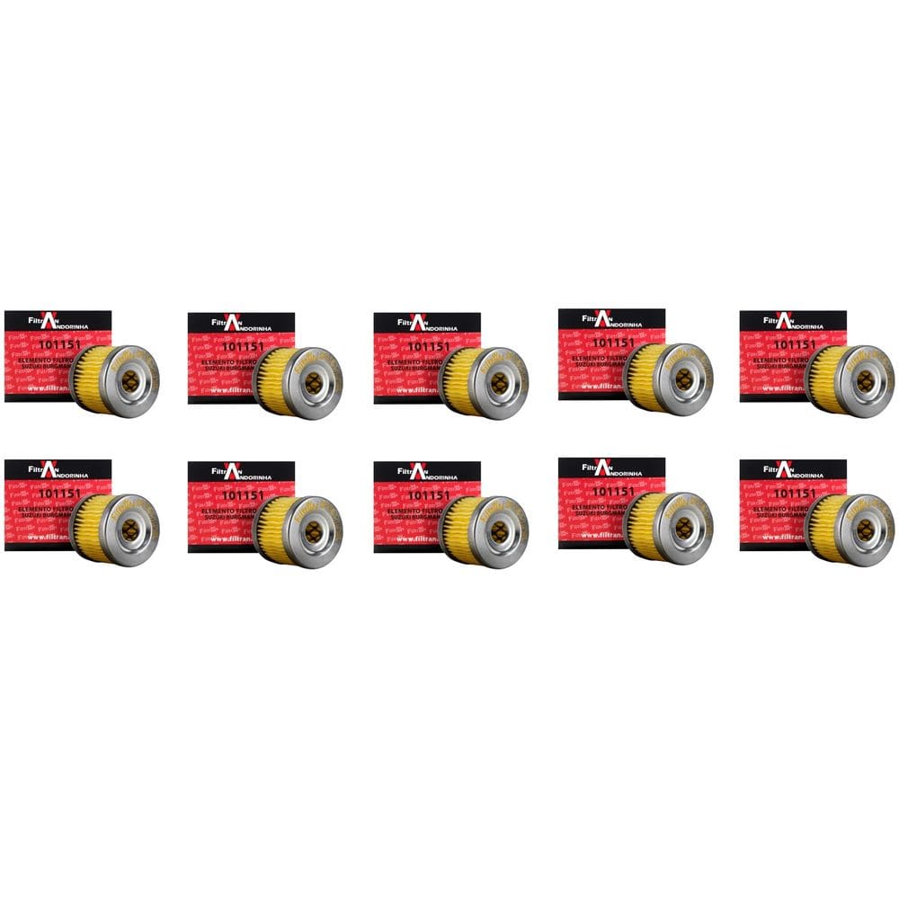 Kit 10 Filtros De Oleo Katana 125 Gsr 150 Dafra Apache 150 Vr 150 Gv 250 Mirage 200 R Gn 110 Yes 125 Burgman 150 400