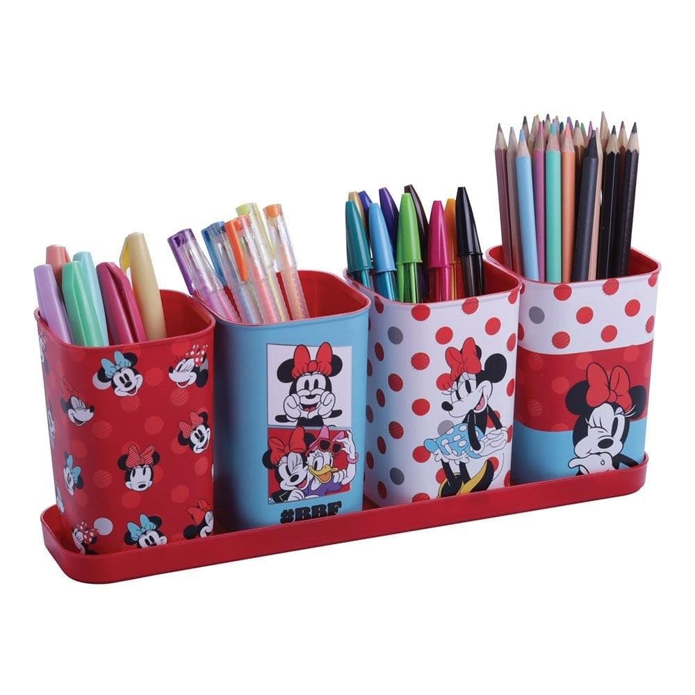 Porta Objetos Plasútil Minnie 4 Peças