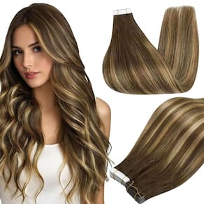 Fita adesiva Full Shine para extensões de cabelo 50 g 20 cm de marrom a loiro