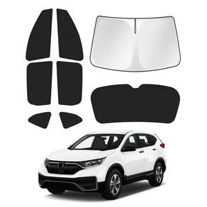 Vela Sun Shade Set para Honda CRV 2017-2022 com 8 peças pretas