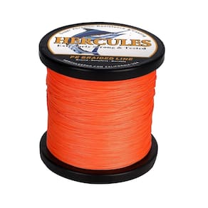 Linha de pesca trançada HERCULES 12 fios 30 libras 1000 m laranja