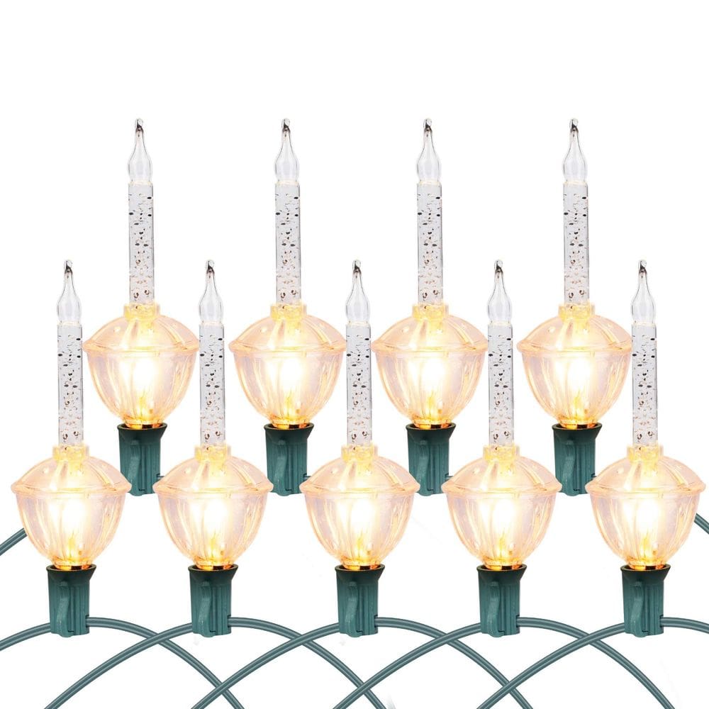 Bubble String Lights Brightown, pacote com 2, 9,5 pés com glitter prateado