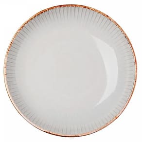 Prato para Massa de Cerâmica Linear Cinza 23cm 220648 - Lyor