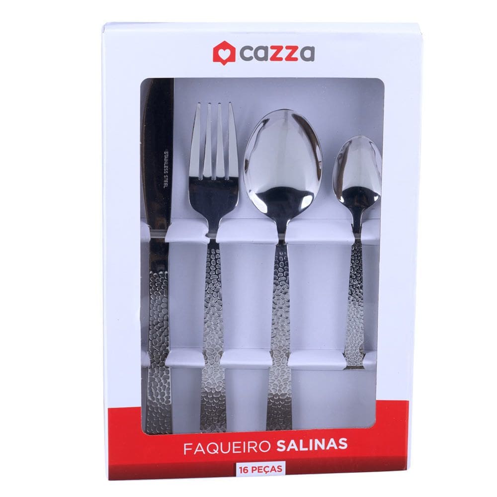 Faqueiro com 16 Peças Inox Salinas Cazza