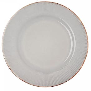 Prato Raso de Cerâmica Linear Cinza 27cm 220644 - Lyor