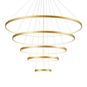 Lustre Pendente Sindora QD05315 Dourado Led Bivolt