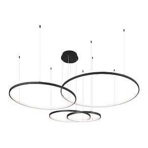 Lustre Pendente Sindora QD05365 Preto Led Bivolt